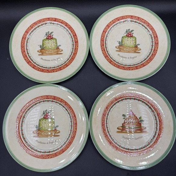 Villeroy & Boch Other - Villeroy & Boch Festive‎ Memories Cake Scenes Salad Dessert Plates set of 4 EUC